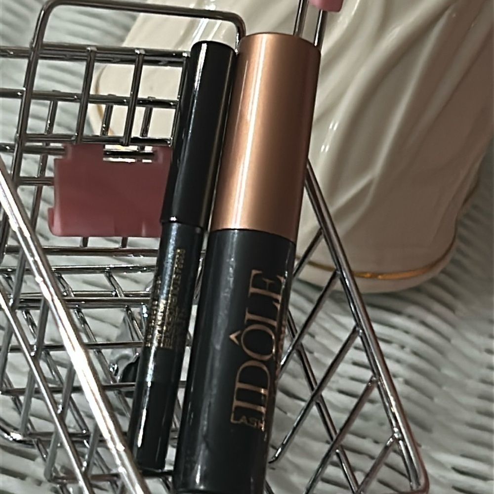 Lancome Idole Glossy Black Mascara & Drama Liqui Pencil Glitter Eyeliner NEW